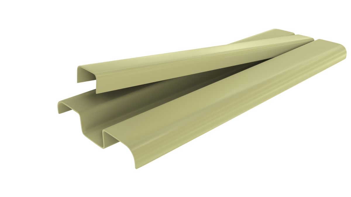 Cream Slatted Baseboard PVC