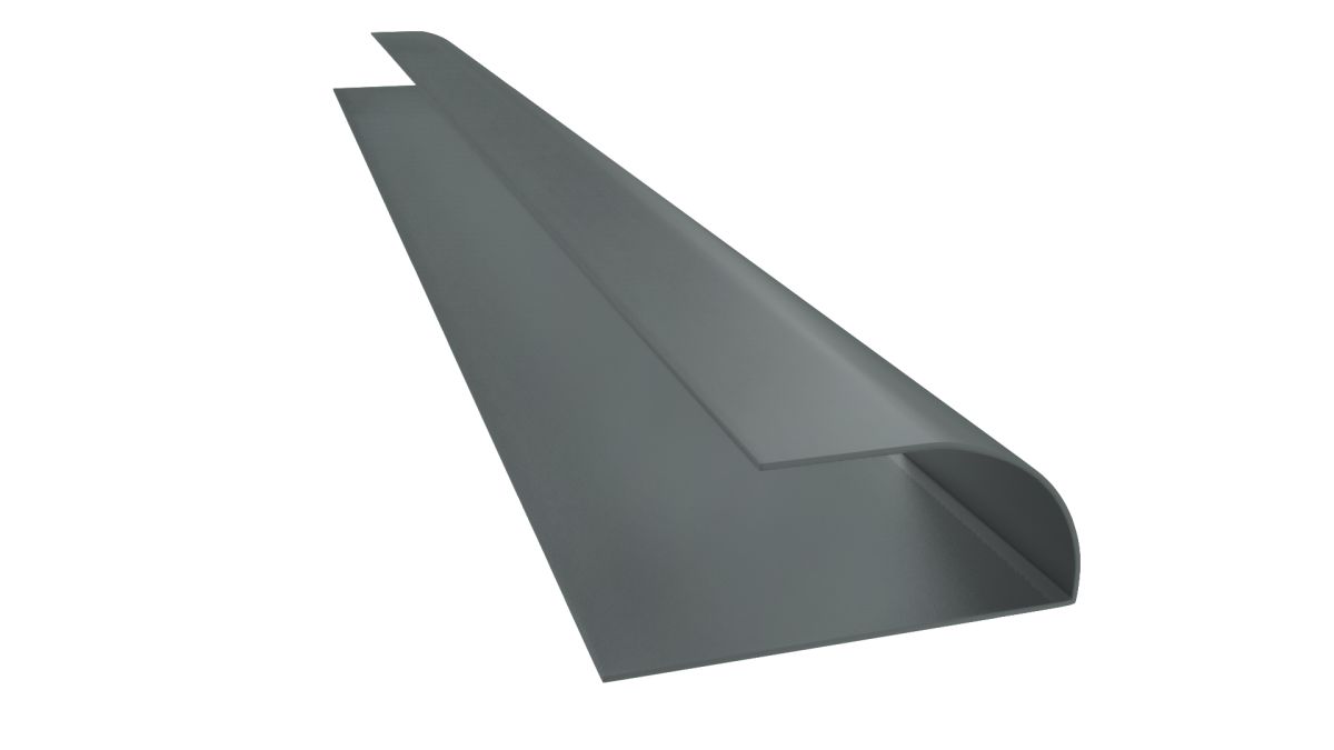 Matte Aluminium Elliptical Parquet Ending Profile