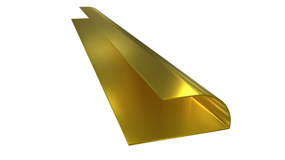 Gold Aluminium Elliptical Parquet Ending Profile