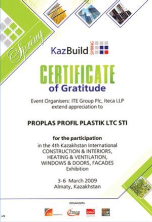 Kazbuild Sertifikası